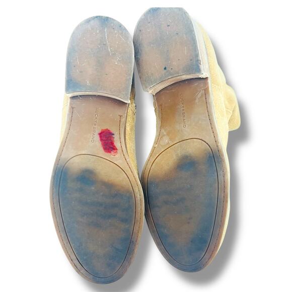 LUCKY BRAND Woman's Tan Suede Booties 10/42   Western Retro Grunge - Picture 7 of 9